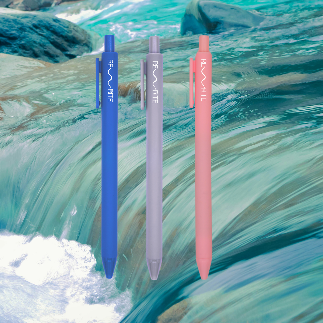 Ocean Plastic Ballpoint Click Pens - 5 pack